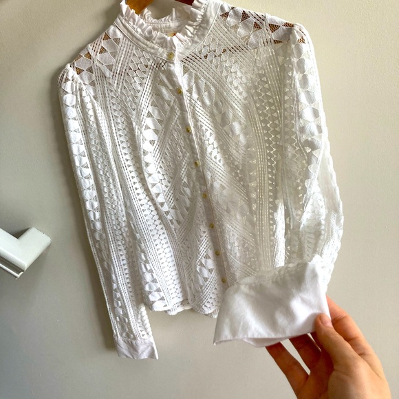 White shirt, Anthropologie, size 14 - Picture 1 of 4
